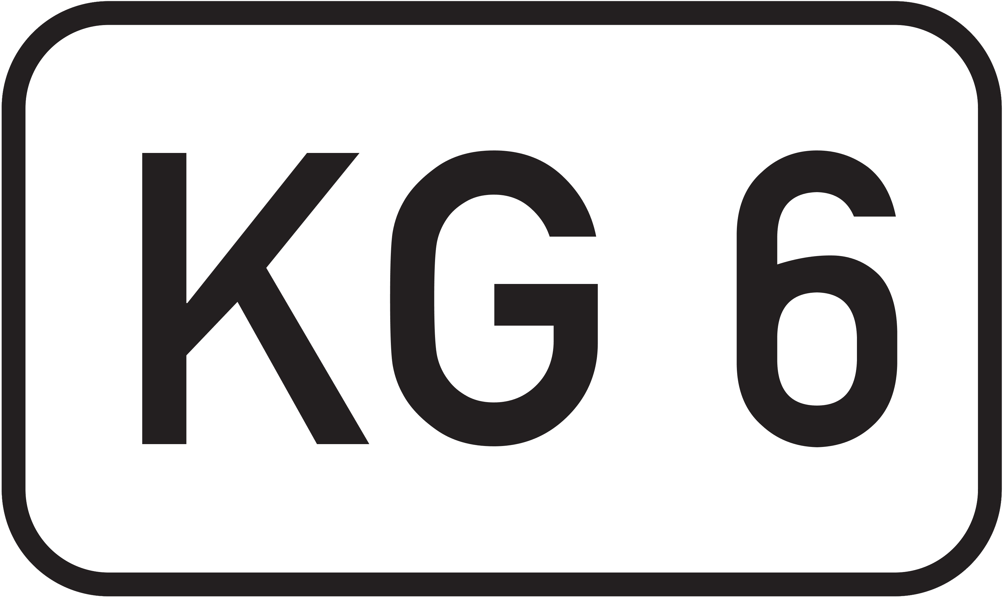 Straßenschild Kreisstraße KG 6
