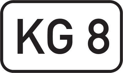 Straßenschild Kreisstraße KG 8