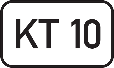 Straßenschild Kreisstraße KT 10