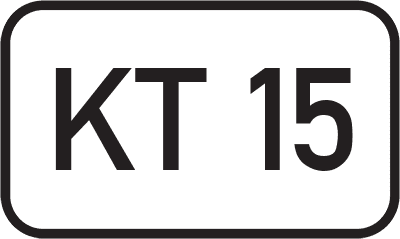 Straßenschild Kreisstraße KT 15