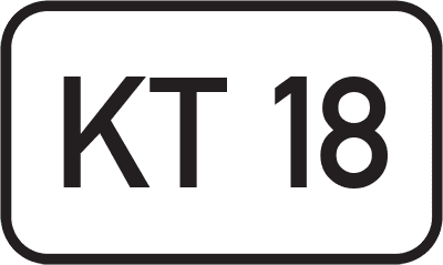 Straßenschild Kreisstraße KT 18
