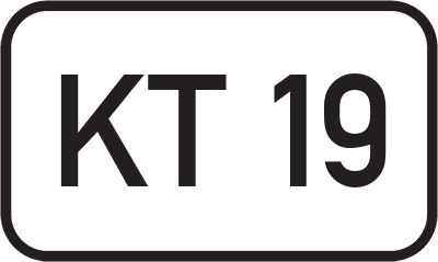 Straßenschild Kreisstraße KT 19