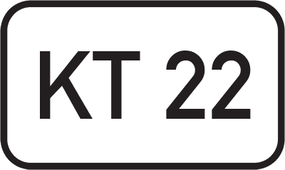 Straßenschild Kreisstraße KT 22