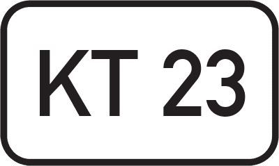 Straßenschild Kreisstraße KT 23