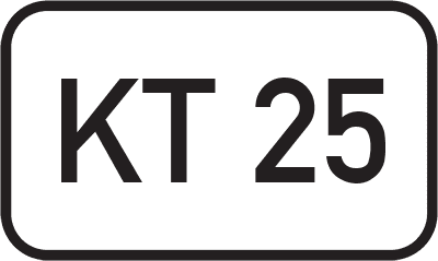 Straßenschild Kreisstraße KT 25
