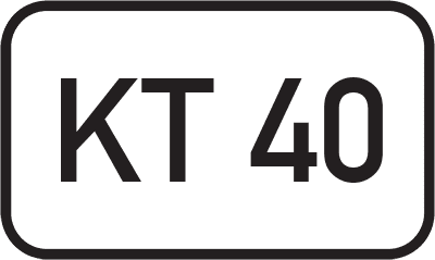 Straßenschild Kreisstraße KT 40