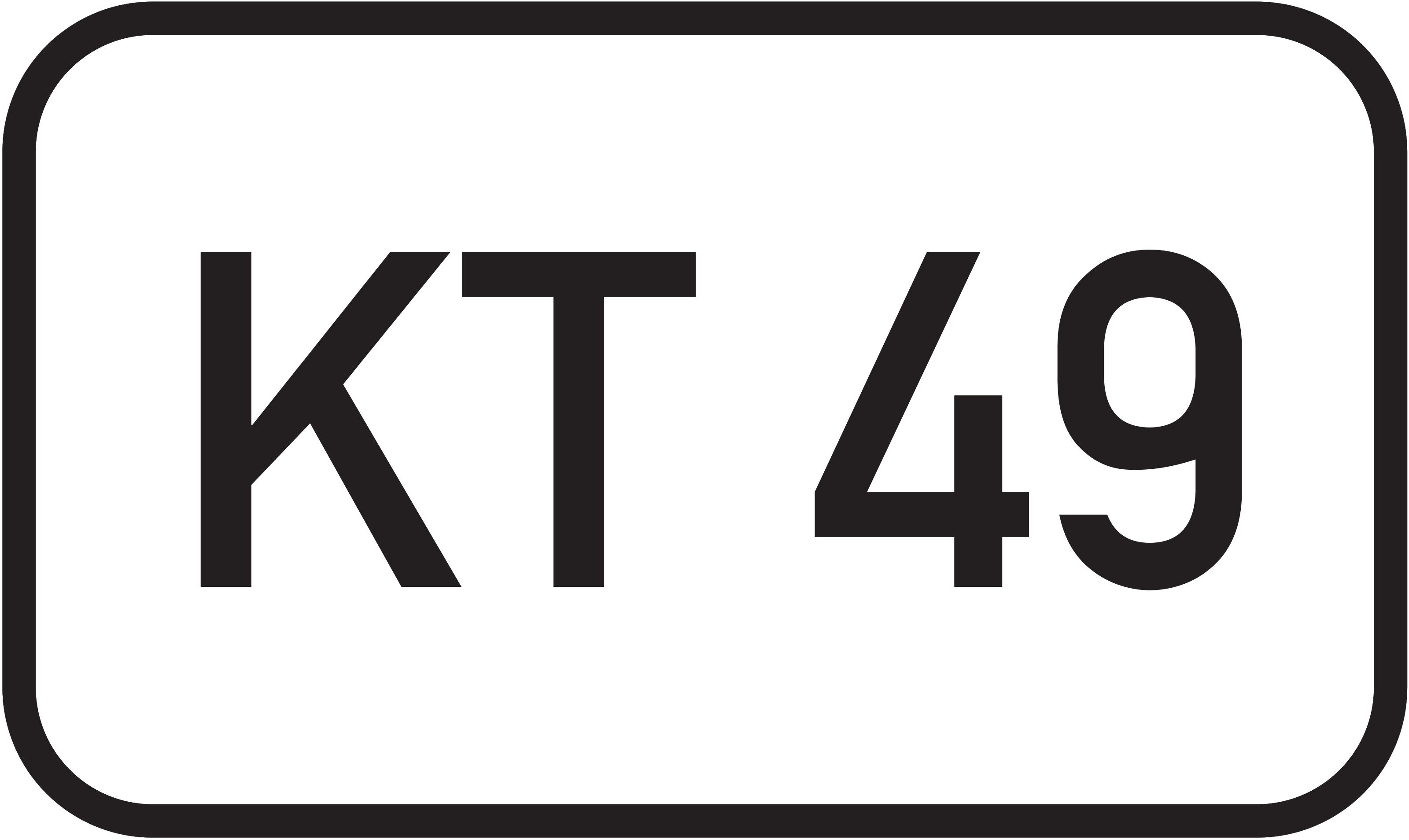 Straßenschild Kreisstraße KT 49