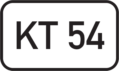 Straßenschild Kreisstraße KT 54