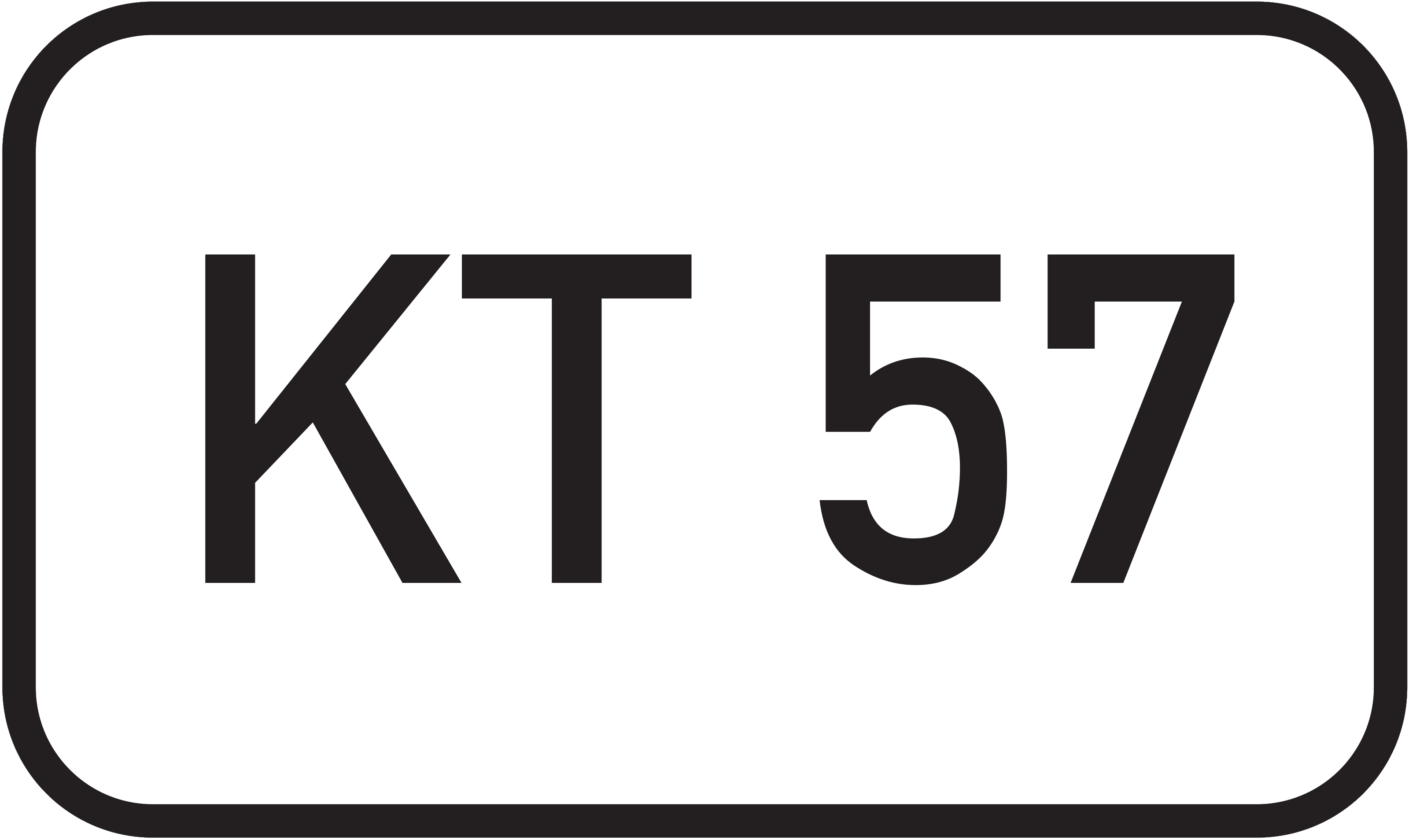Straßenschild Kreisstraße KT 57