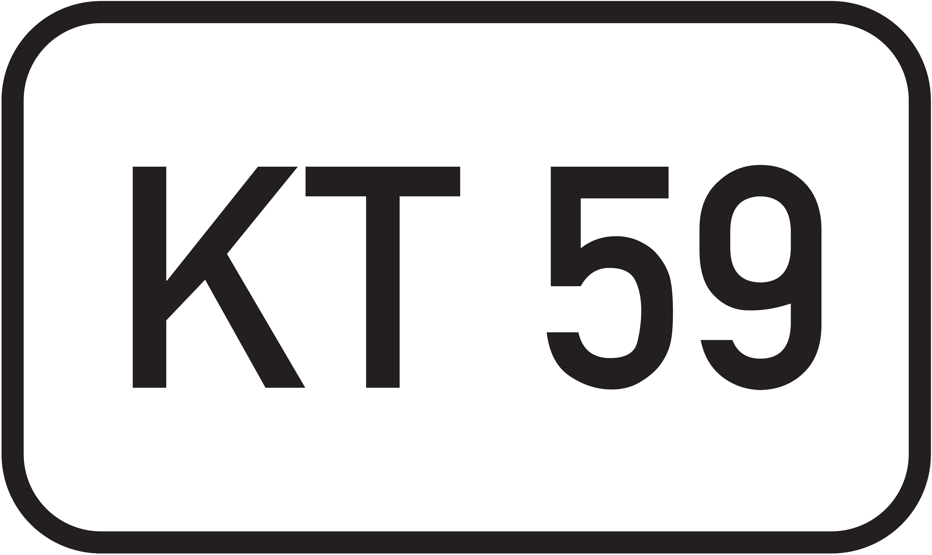 Straßenschild Kreisstraße KT 59