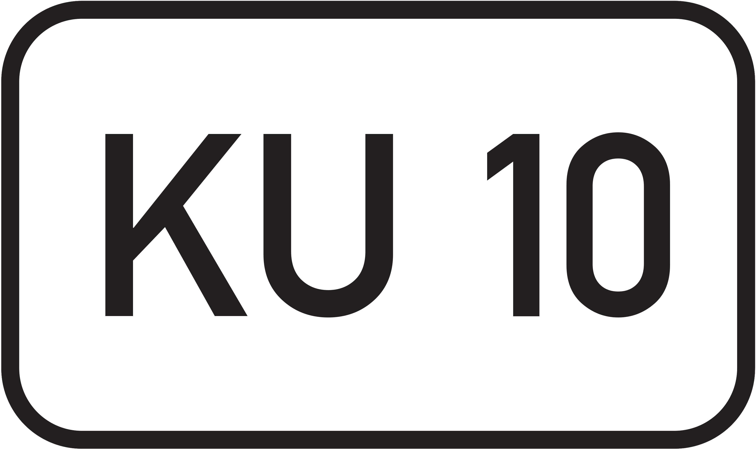 Straßenschild Kreisstraße KU 10