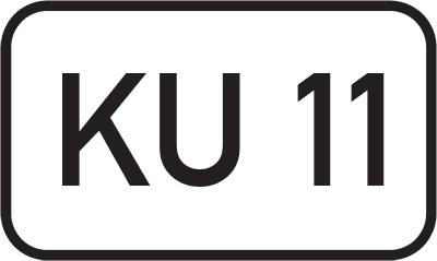 Straßenschild Kreisstraße KU 11