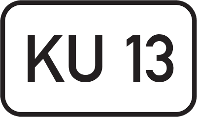 Straßenschild Kreisstraße KU 13