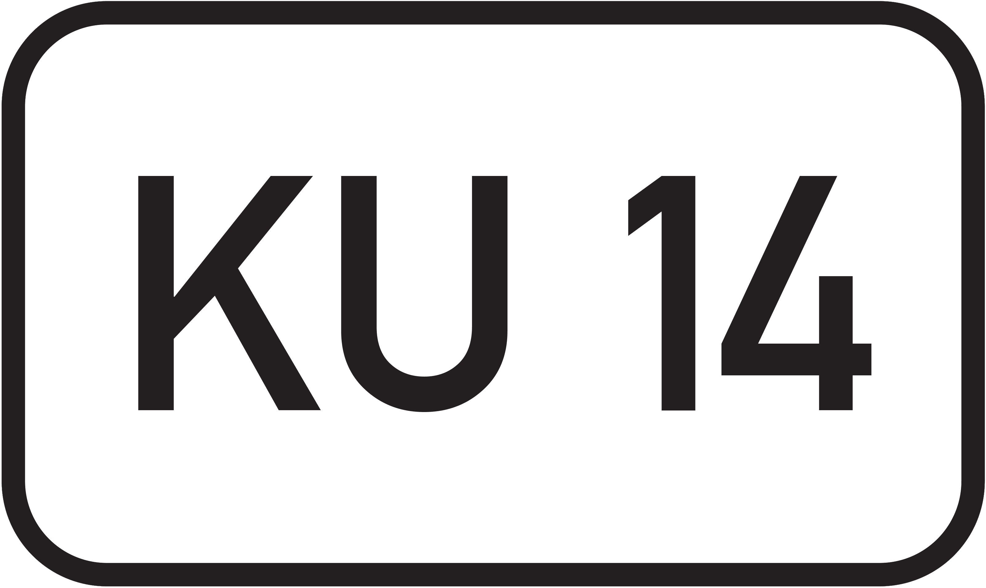 Straßenschild Kreisstraße KU 14