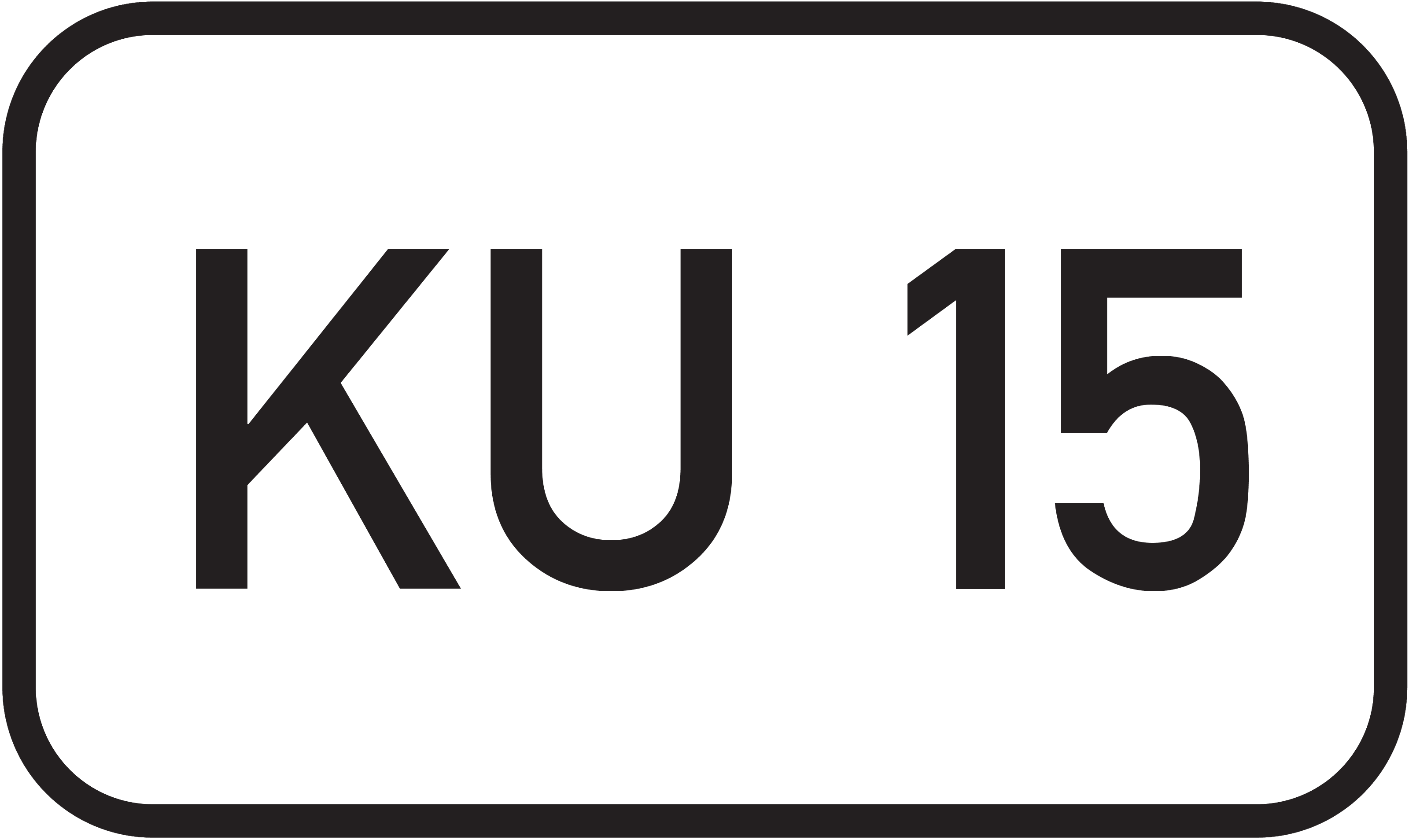 Straßenschild Kreisstraße KU 15