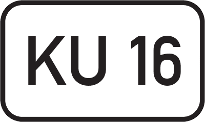 Straßenschild Kreisstraße KU 16