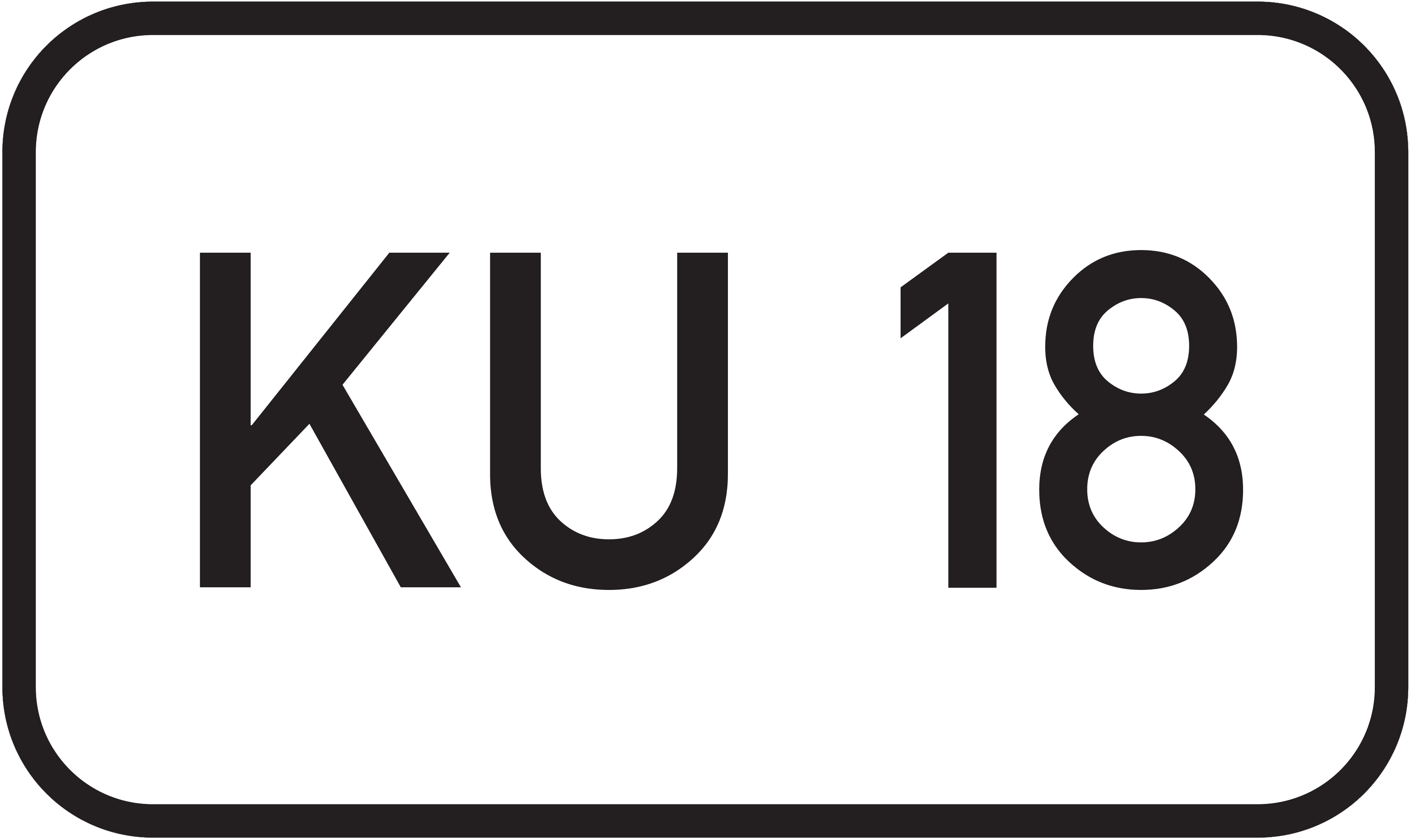 Straßenschild Kreisstraße KU 18
