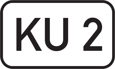 Straßenschild Kreisstraße KU 2
