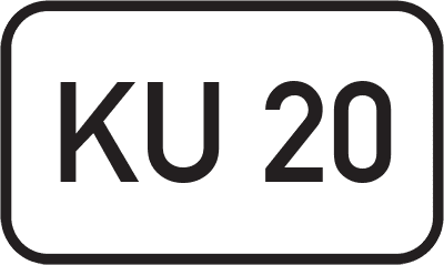 Straßenschild Kreisstraße KU 20
