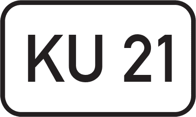 Straßenschild Kreisstraße KU 21