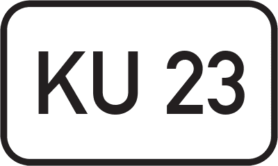 Straßenschild Kreisstraße KU 23