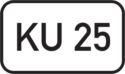 Straßenschild Kreisstraße KU 25