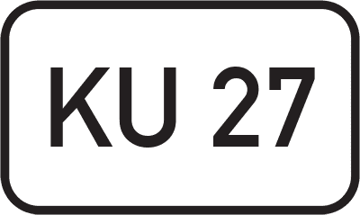 Straßenschild Kreisstraße KU 27