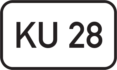 Straßenschild Kreisstraße KU 28
