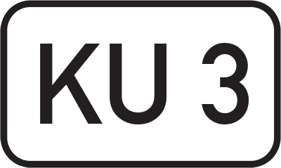 Straßenschild Kreisstraße KU 3