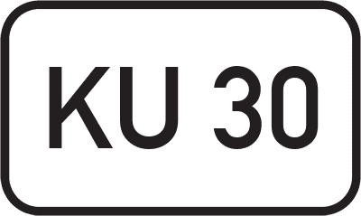 Straßenschild Kreisstraße KU 30