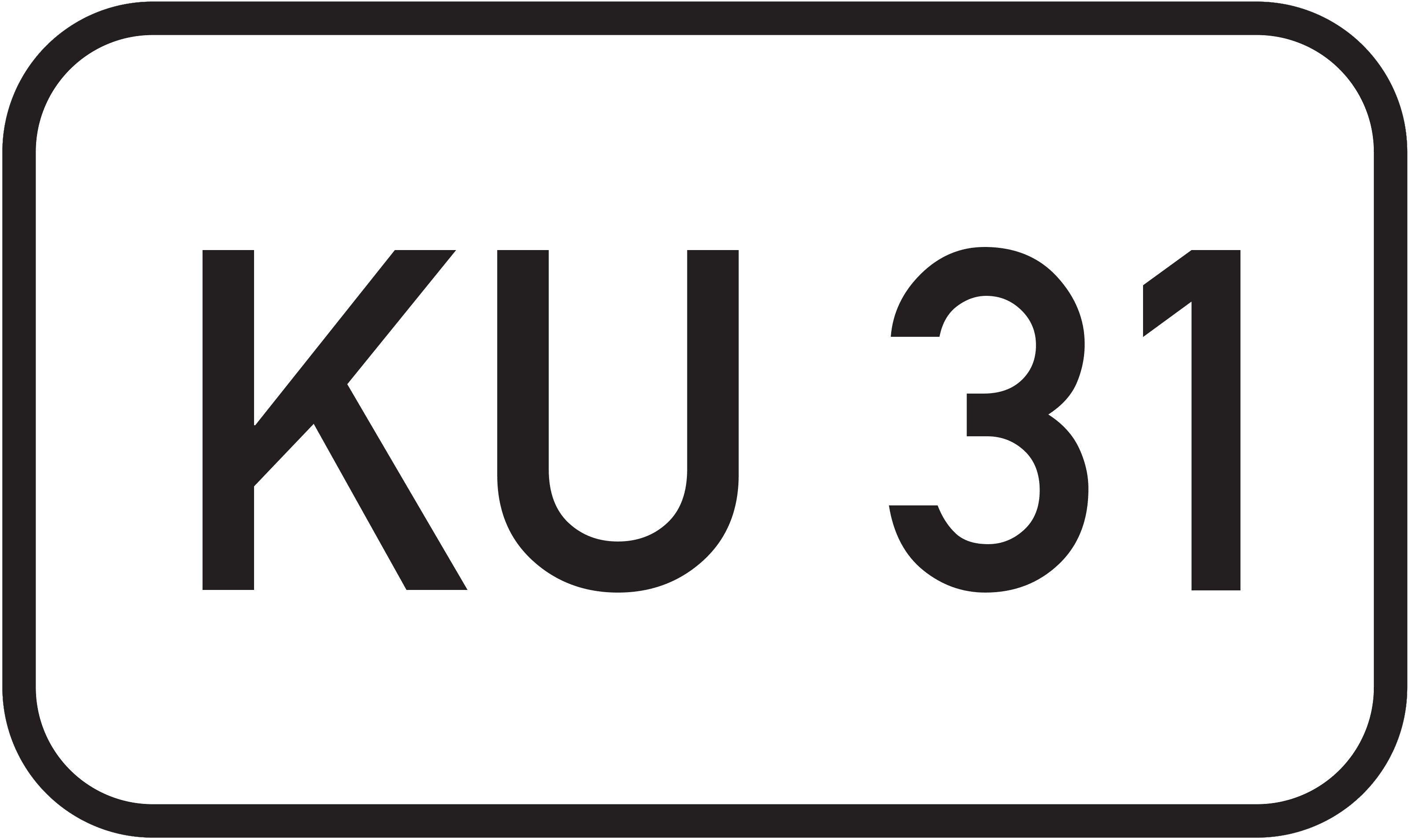 Straßenschild Kreisstraße KU 31