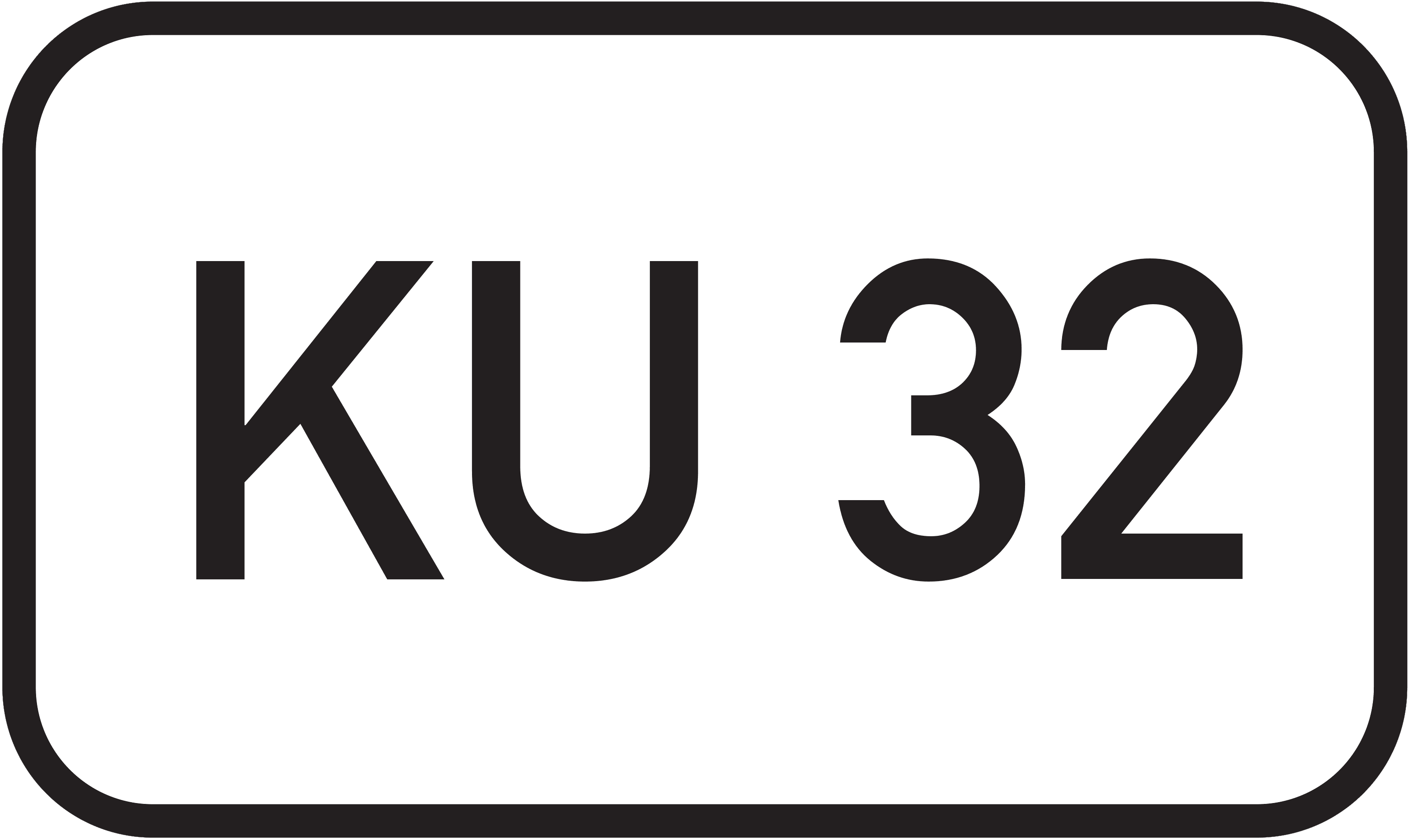 Straßenschild Kreisstraße KU 32