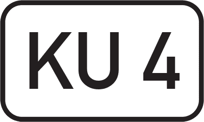 Straßenschild Kreisstraße KU 4