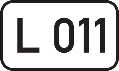 Straßenschild Landesstraße L 011