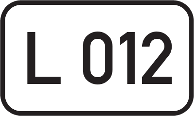 Straßenschild Landesstraße L 012