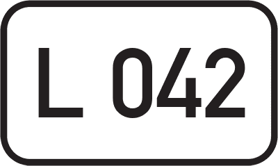 Straßenschild Landesstraße L 042