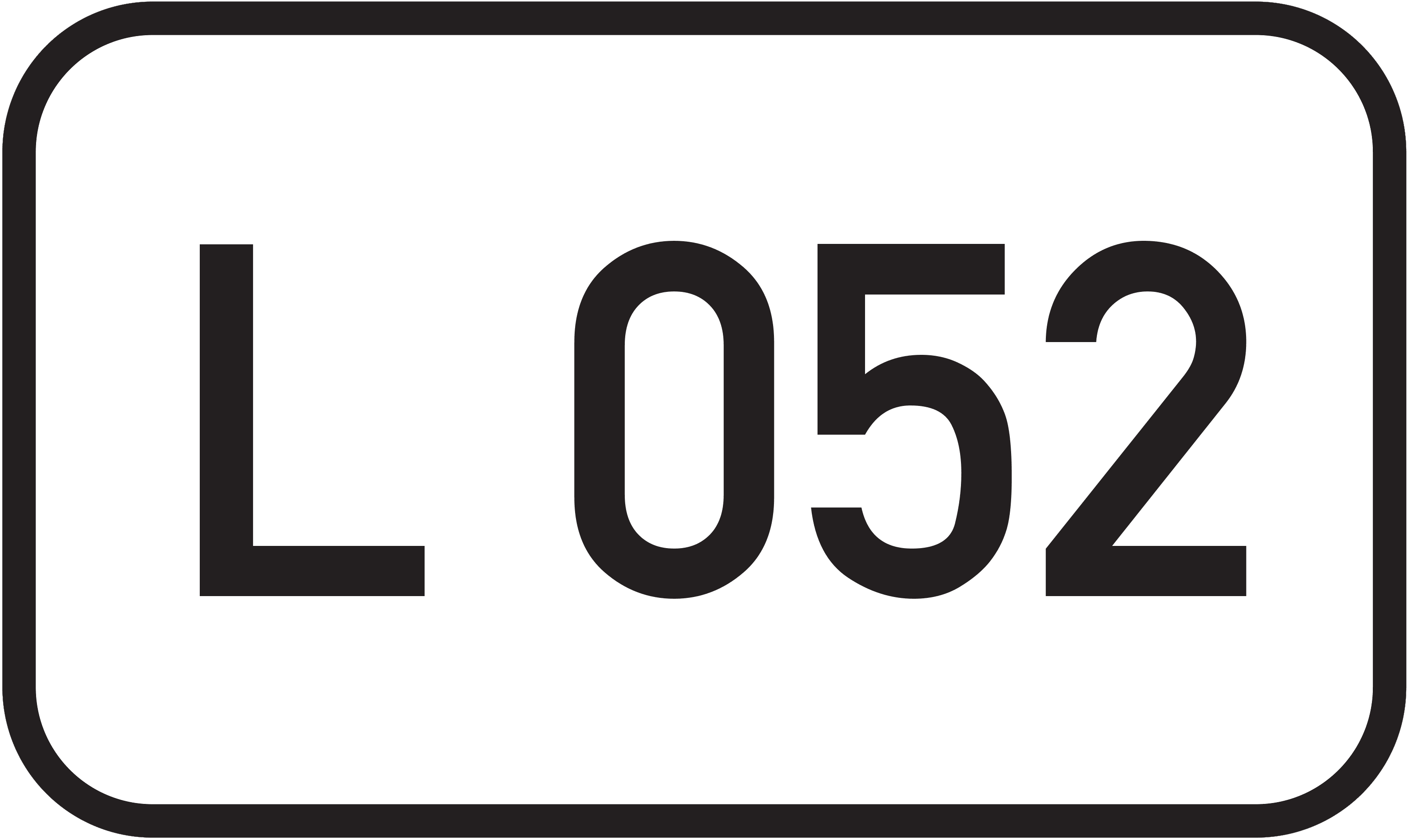 Straßenschild Landesstraße L 052