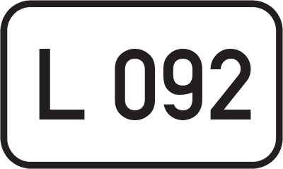 Straßenschild Landesstraße L 092