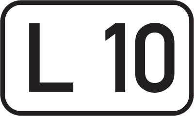 Straßenschild Landesstraße L 10