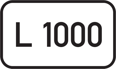 Straßenschild Landesstraße L 1000
