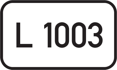 Straßenschild Landesstraße L 1003