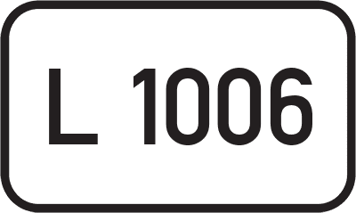 Straßenschild Landesstraße L 1006