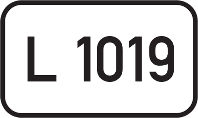 Straßenschild Landesstraße L 1019