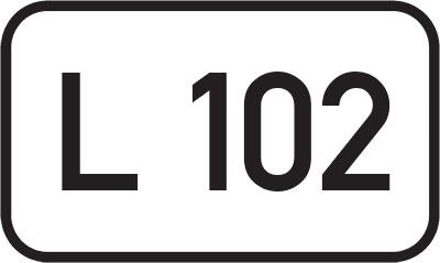 Straßenschild Landesstraße L 102