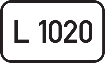 Straßenschild Landesstraße L 1020