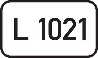 Straßenschild Landesstraße L 1021