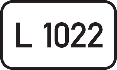 Straßenschild Landesstraße L 1022