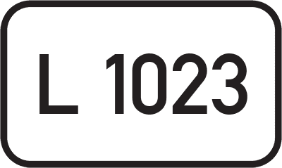 Straßenschild Landesstraße L 1023