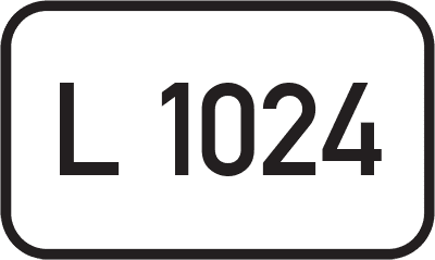 Straßenschild Landesstraße L 1024