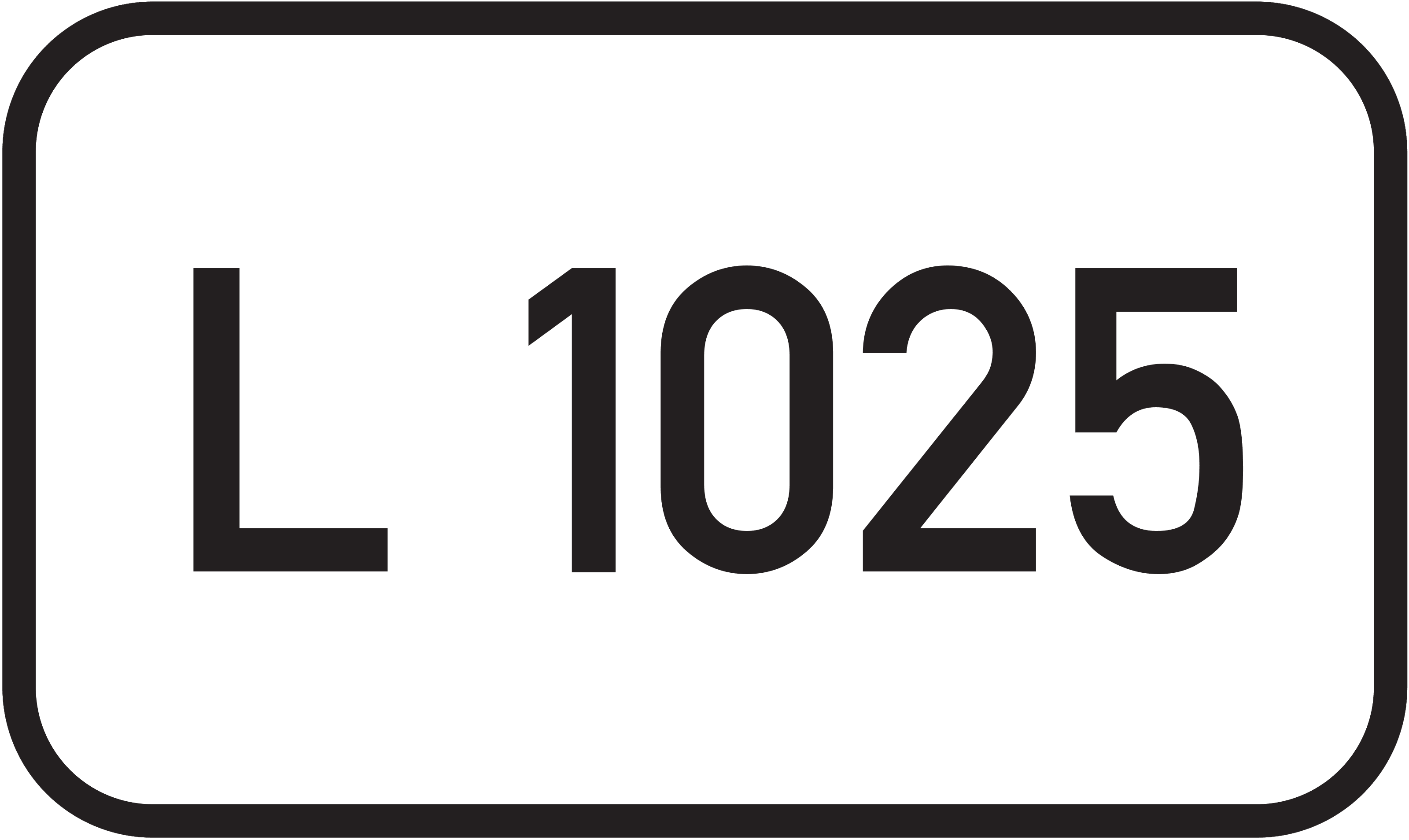 Straßenschild Landesstraße L 1025